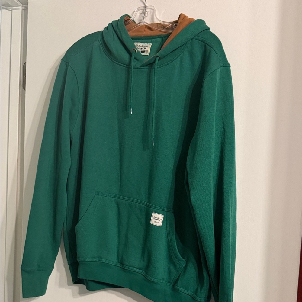 Eddie Bauer Hunter green and Tan Hoodie
